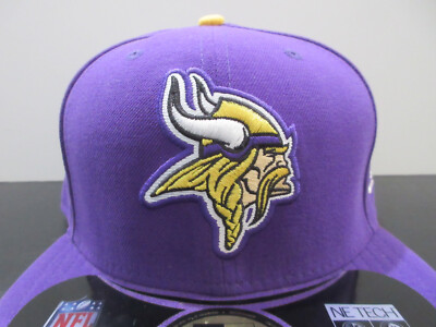 Minnesota Vikings Hat Cap Fitted Mens 7 5/8 Purple Yellow