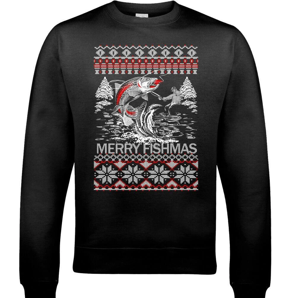 Fishing ugly christmas sweater sale