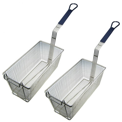 2 X BLUE HANDLE COMMERCIAL FRYER BASKET FOR IMPERIAL ELITE GAS CHIP