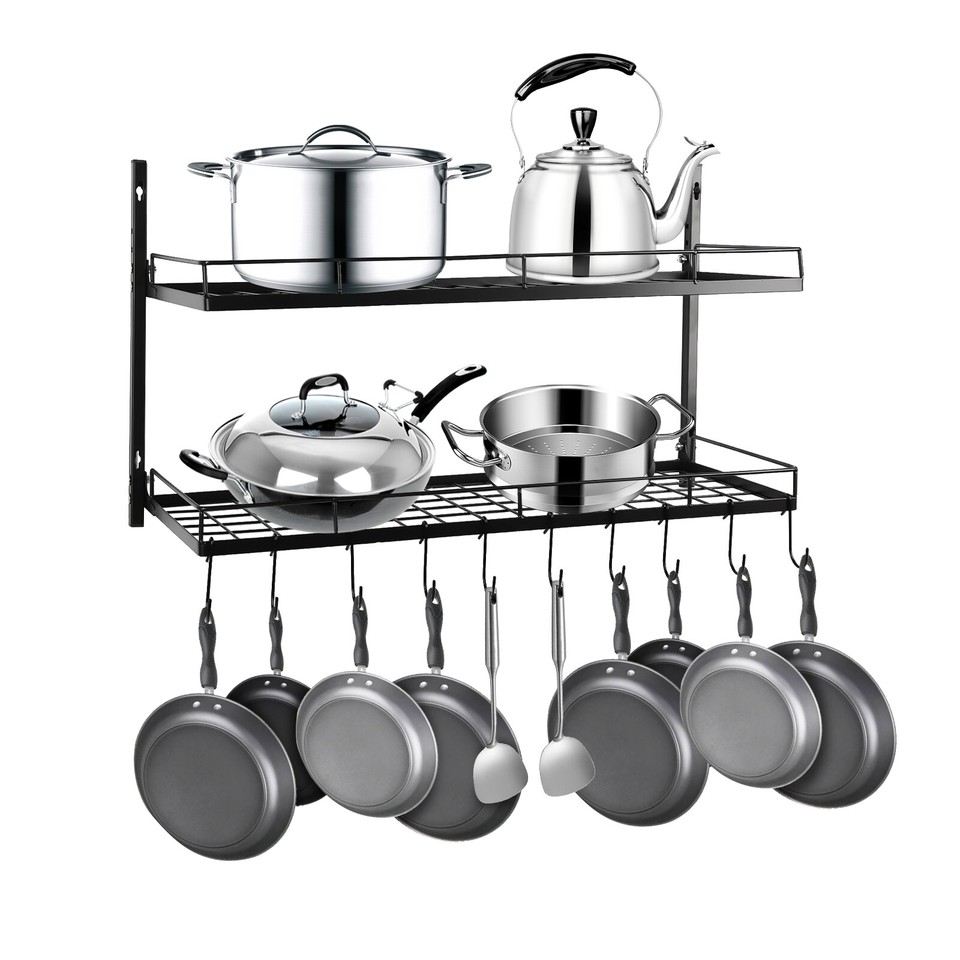 Pot And Pan Rack Organizer Hanger Storage Wall Holder Kitchen Cookware pot-and-pan-rack-organizer-hanger-storage-wall-holder-kitchen-cookware
