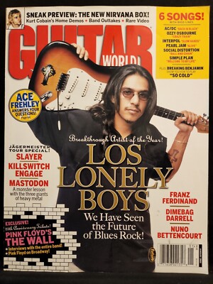 Guitar World Magazine January 2005 Los Lonely Boys + Pantera Poster