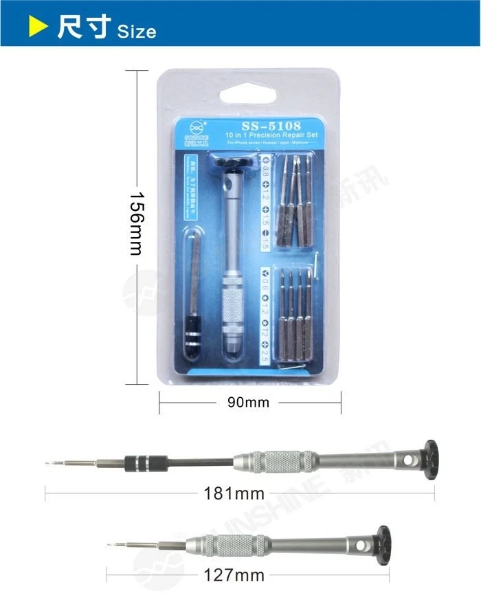 Juego de herramientas de reparación de apertura destornilladores para móvil iPhone 8 XS 7 16 15 14 12 Pro Foto 3 de 4