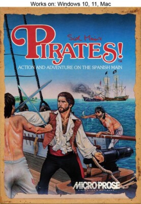 Sid Meier's Pirates! Gold Plus PC Mac Game 1987 MicroProse Windows 10 11