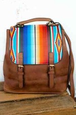 NGIL Southwest Serape Faux Leather Satchel Ba...