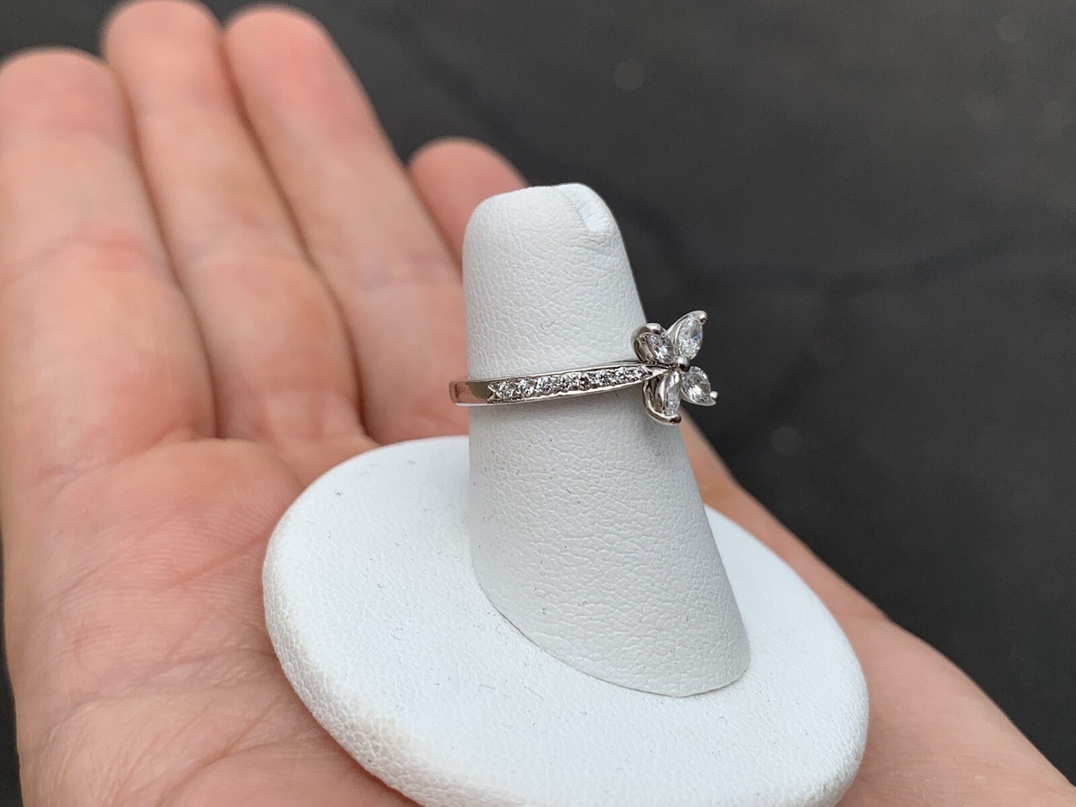 Tiffany & Co. Platinum Diamond Victoria Flower Ring (Size 5) | eBay