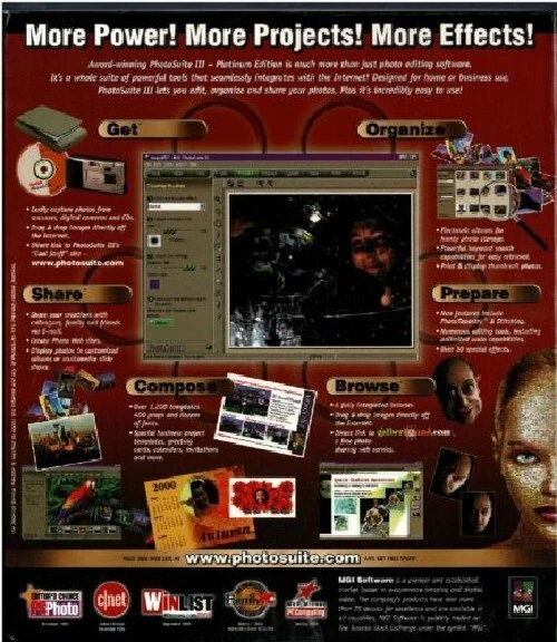 MGI Photosuite 3 III Platinum Pc New Sealed Case + New 41 Pg Manual Win10 XP - Image 2 of 4