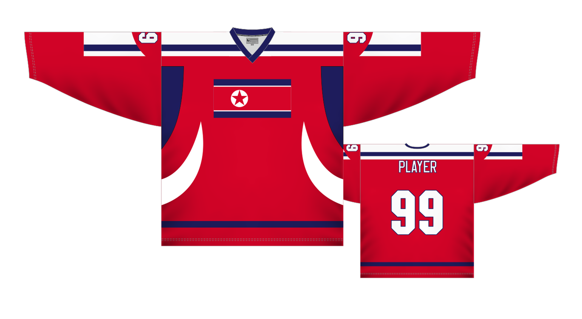 Team North Korea Red Ice Hockey Jersey Custom Name and Number | eBay