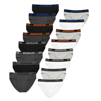 Herren Slips Baumwolle Mix 4 Pack Herren Unterhosen Schwarz Weiß Grau Bunt