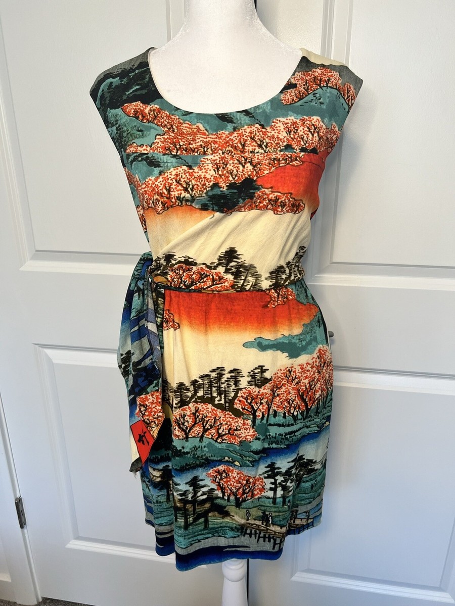 carven orange dress Carven Poppy Orange Crepe Gathered One Shoulder Dress M Carven