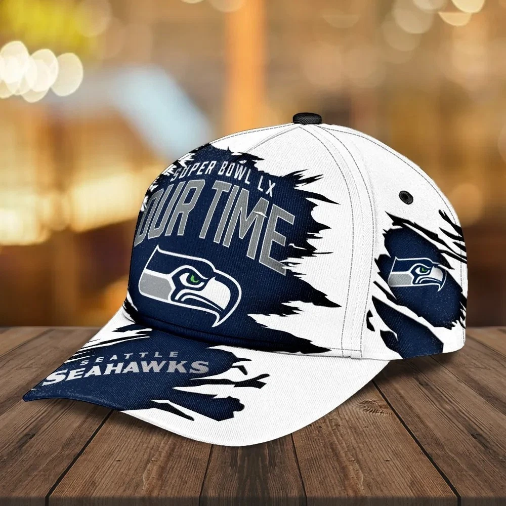 Seahawks 2026 Super Logo Team Design Classic Cap