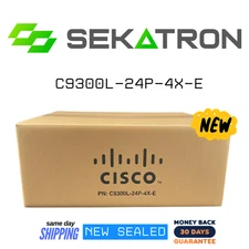 🔀 NEW Cisco C9300L-24P-4X-E 24-Port PoE+ 4×10G Uplink Switch ⚡ Fast Ship
