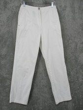 Ralph Lauren LRL Pants 10 Nautical Straight Leg Casual Classic Logo Pocket White