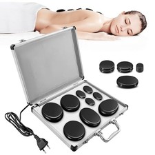 Hot Stone Massage Set, Portable Hot Stones Massage Warmer Kit with Heating Box,