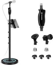 Microphone Stand Floor Adjustable - Mic Stand Universal with 7.12 lbs Weighted