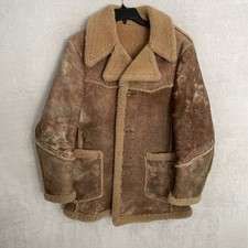 B3 Bomber 1940s Brown Real Shearling Sheepskin Leather 36 S Brown Aviator Jacket