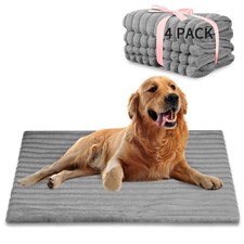 Pack of 4 Fluffy Self Warming Cat Mat, Cat Blanket, Thermal Dog Mat, Washable...