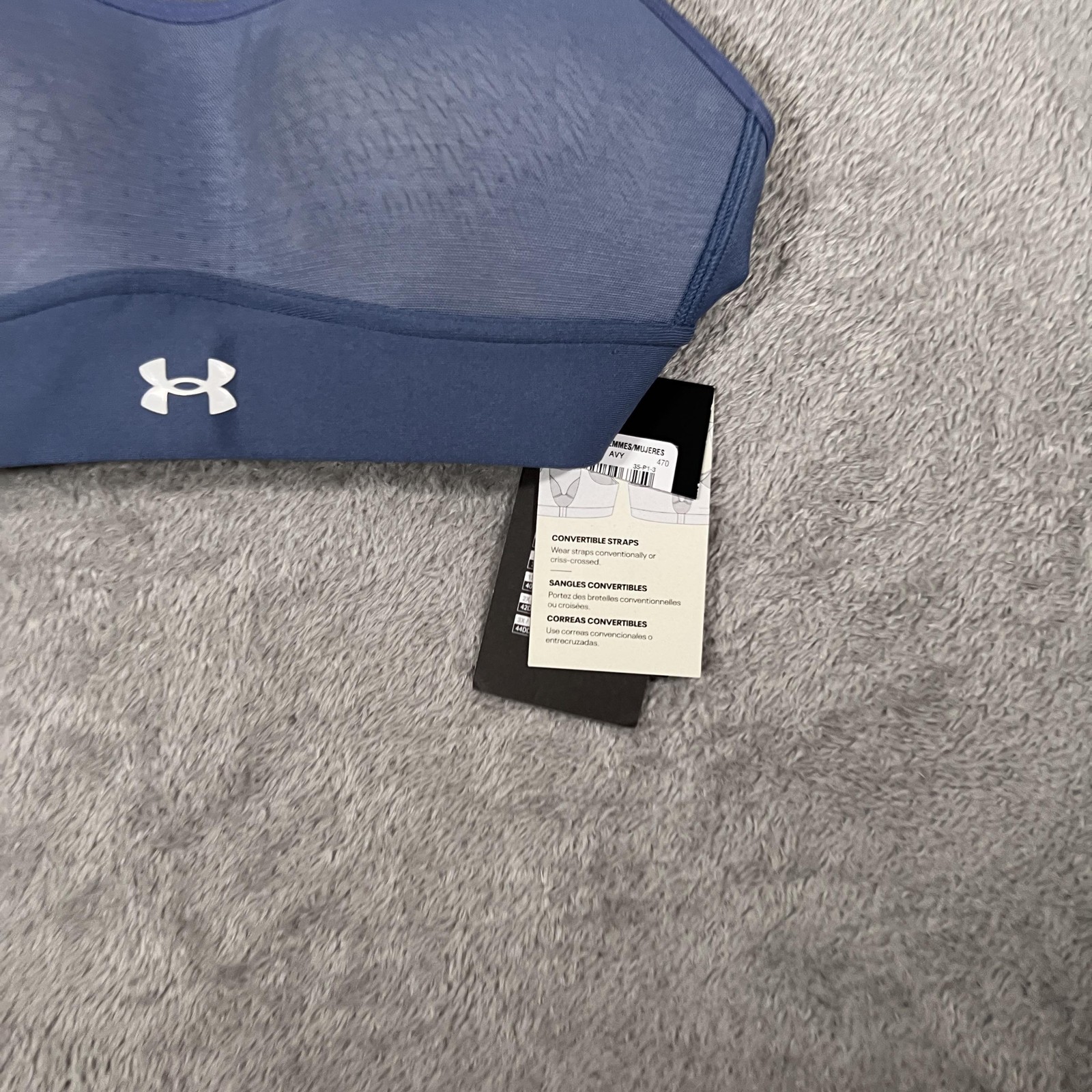 Under Armour Sports Bra Womens XS Blue Medium Support Convertible Straps 1351990 thumbnail 2