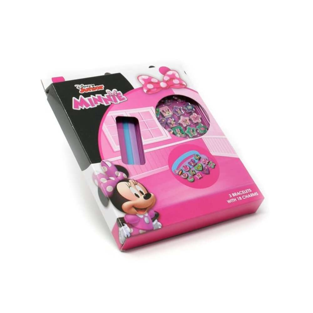 Minnie Mouse Set of 3 Charm Bracelets includes 18 Charms