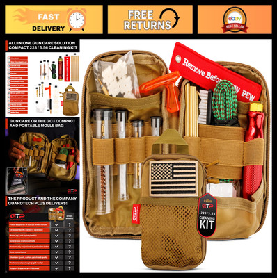 Complete Rifle Cleaning Kit .223/5.56 - Maintenance & Repair System with Brushes