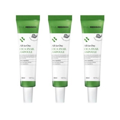 Paul Medison All-in-One Cica Snail Ampoule 30ml*3Pcs - FREE SHIPPING