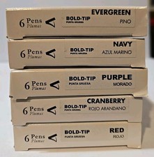 30 Creative Memories BOLD Tip Markers: EVERGREEN NAVY PURPLE CRANBERRY RED 6 ea.