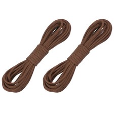 2 Pcs Faux Suede Leather Cord, 2.6mm x 5.5 Yards Flat String, Brown