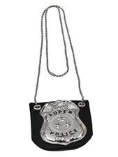 Police Toy Badge Necklace Costume Accessory