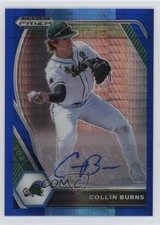 2021 Panini Prizm Draft Picks Blue & Carolina Hyper Collin Burns Auto 13d7