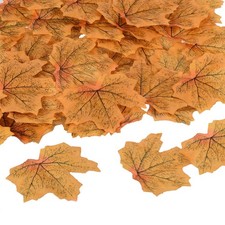 Red Yellow Artificial Fall Maple Leaves 200 PCS Autumn Fake Leaf Decor
