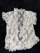 Vintage Lingerie Lace Robe Cover Up Size M