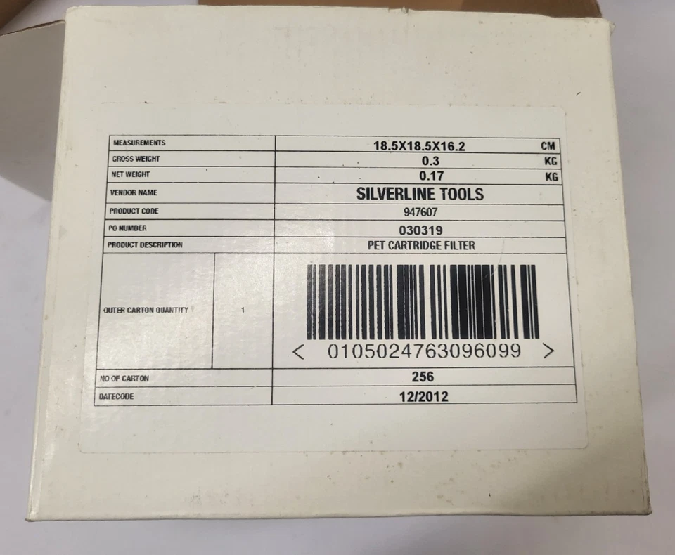 Filtro de cartucho PET (Silverline 947603) Foto 3 de 3