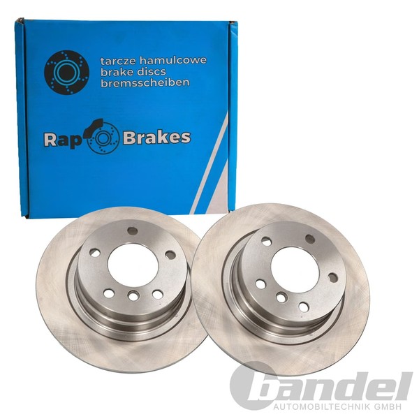 2X RAP Brakes Bremsscheiben 296Mm Voll Hinten Passend FüR BMW 1 3 | R-D0386-image