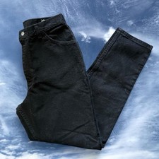 Vintage 90  s Wrangler For Women High-Waisted Black Straight-Leg Mom Jeans 30 12