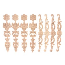 8Pcs European Style Wood Appliques DIY Furniture Wardrobe Dresser Cabinet Decor
