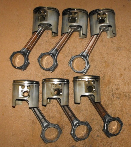 Yamaha 300 HP V6 2 Stroke Piston & Rod Set (6) PN 6D0-11642-03-85 Fits 1990 & UP