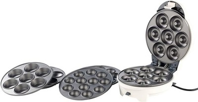 Rosenstein & Söhne Donatmaker: 3in1-Donut-, Cupcake- und Cakepop-Maker mit 