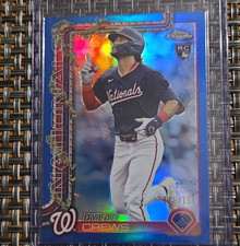 Topps 2025 Holiday Blue Rookie Dylan Crews Nationals #HC46 /199 Baseball Card