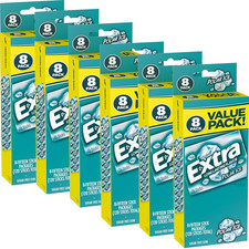 EXTRA Polar Ice Gum Sugar-Free, 8 Ct/Box, Pack of 6 48 Count Total , Bulk Mint