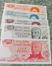 5- Nuty argentyńskie 1 peso- 100peso