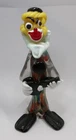 Vntg Murano Venetian Art Glass Clown Figure Holding an Instrument