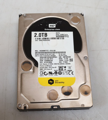 Western Digital WD2000FYYZ-01UL1B1 2TB 3.5'' SATA III 6Gb/s 7200RPM Hard Drive