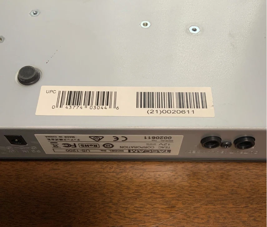 TASCAM US-1200 USB Audio Interface TEAC Analog 6-In/2-Out 24bit/96kHz Black - Image 4 of 4