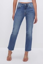 GOOD AMERICAN Always Fits Good Legs Straight Jeans Color Indigo 316