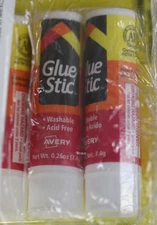 Avery Glue Stic  Washable  Nontoxic  Permanent Adhesive  0.26 oz. 6 sticks x 6