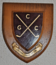 Vintage Crief Golf Club plaque shield crest