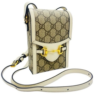Near Mint Gucci Horsebit 1955 GG Canvas Crossbody Mini Shoulder Bag 625615