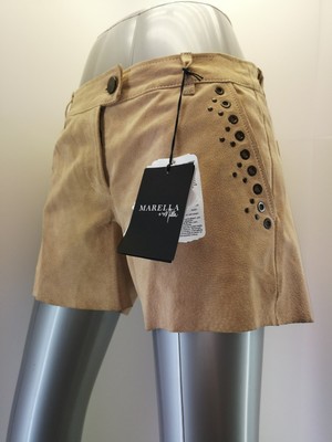 NEW MARELLA BY MILLA JOVOVICH leather short pants us 4 store price 305 USD