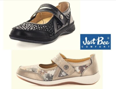 Just Bee Shoes Comfort Support Castina Leather Mary Jane Orthotic Friendly Shoe