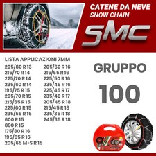 [235/60 R14 Catene da Neve Omologate O-norm Tuv 7mm per Pneumatici Gomme 235/60 R 14 - Miniatura 2