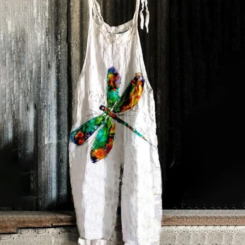 Women Floral Jumpsuit Baggy Dungaree Boho Ladies Summer Romper Playsuit Overalls - Picture 11 of 32